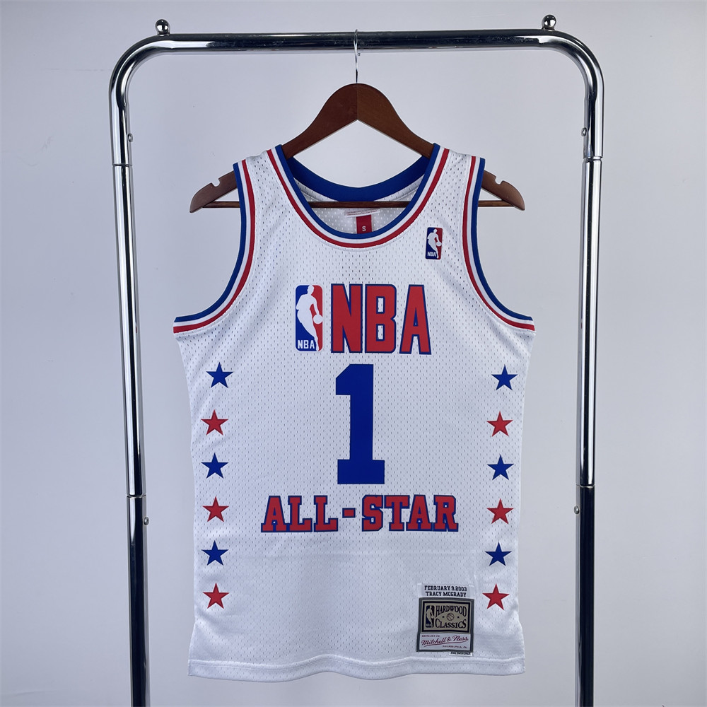 NBA Retro 2003 All-Star White Jersey McGRADY#1 S-XXL