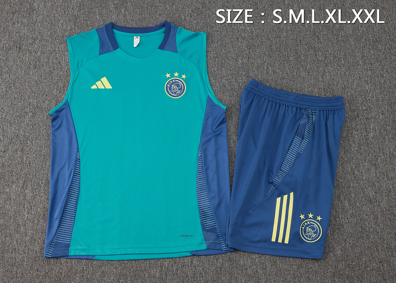 24/25 Ajax Blue Training Set Shirt and Shorts