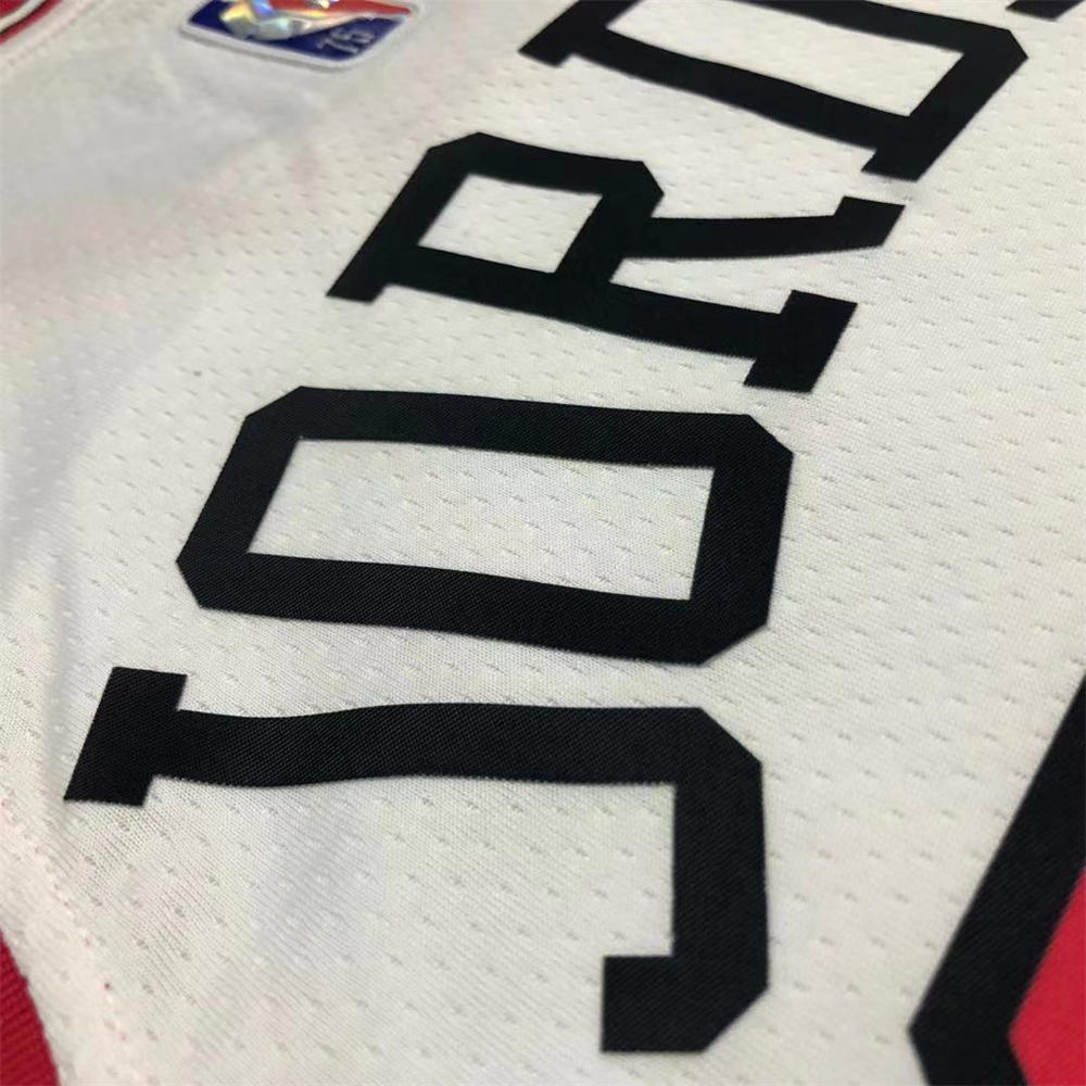 NBA Chicago Bulls Round Neck White 75th anniversaryJersey JORDAN#23 S-XXL