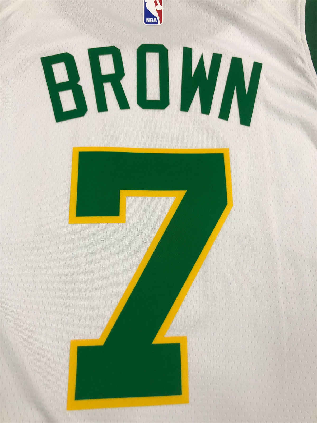 NBA Boston Celtics Round Neck White Jersey BROWN #7 S-XXL
