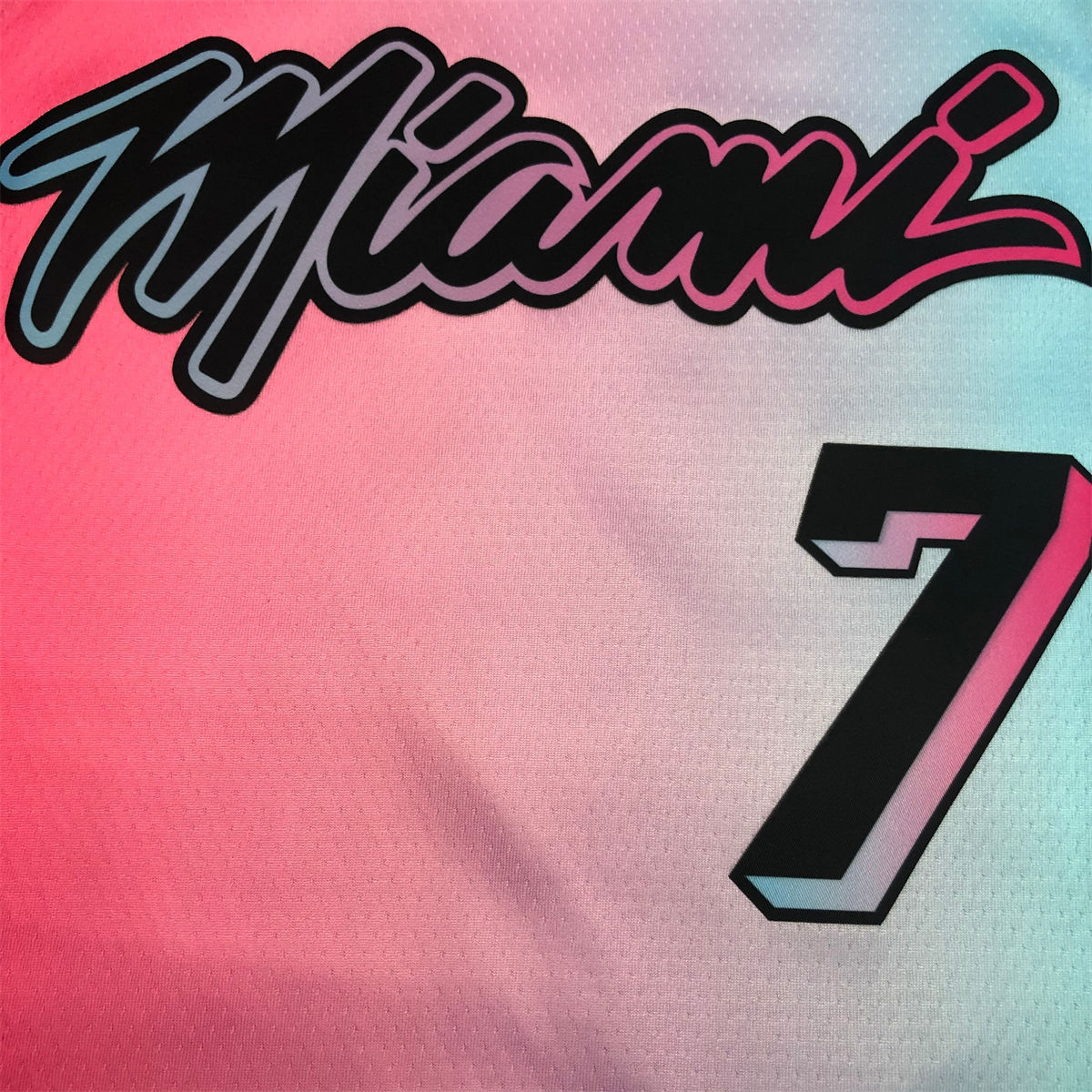 NBA Miami Hearts round neck Gradient Jersey DRAGIC#7 S-XXL