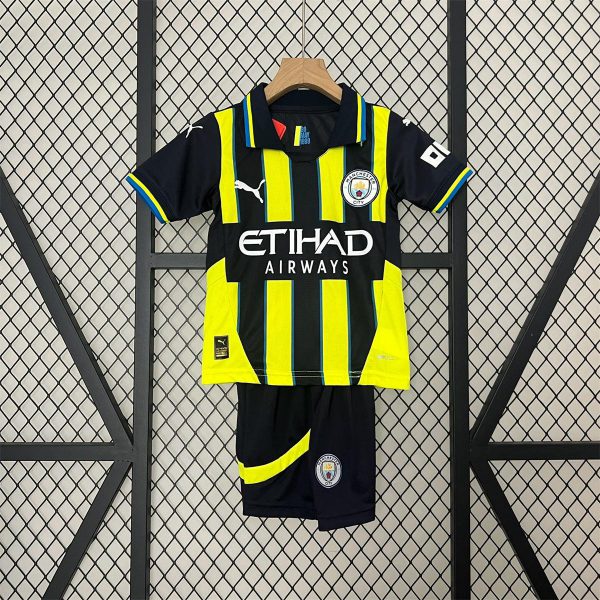 2024/25 Manchester City Away jersey Kid Kits Size 16-28