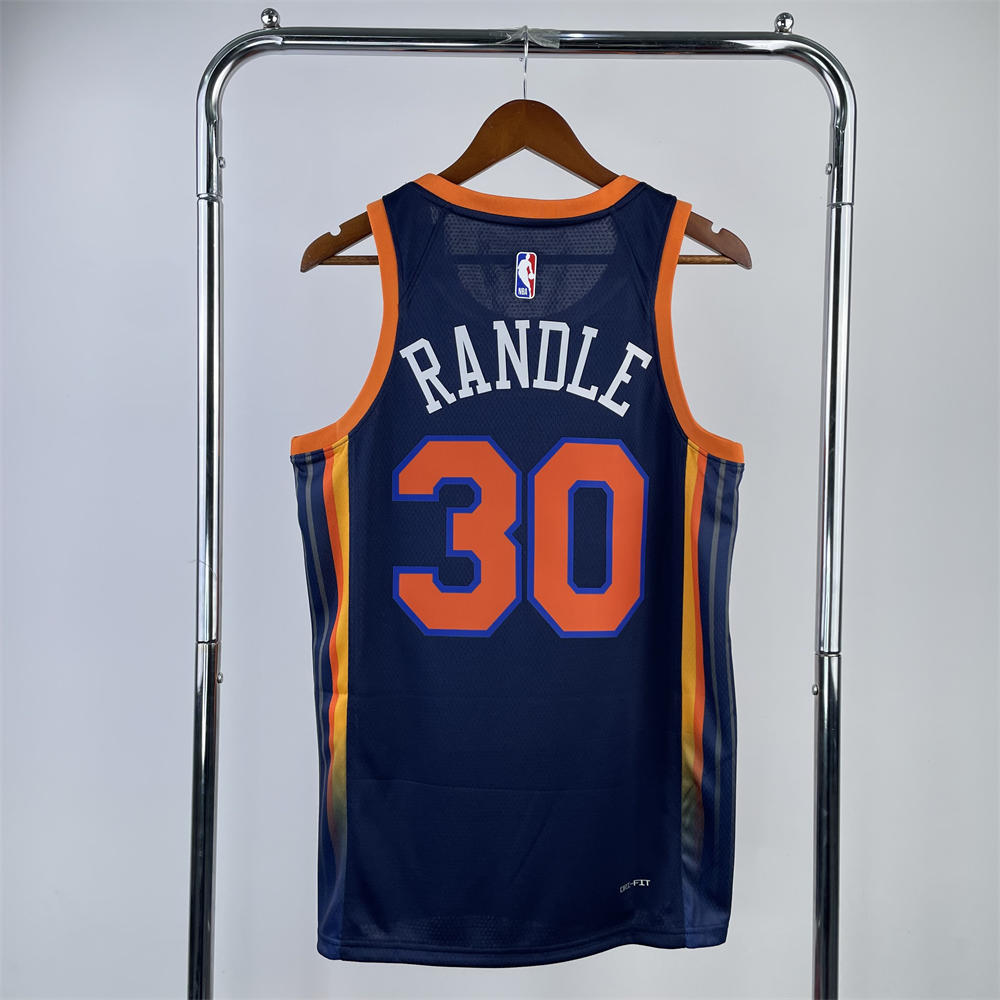 NBA New York Knicks V-Neck JORDAN Edition Black jersey RANDLE#30 S-XXL