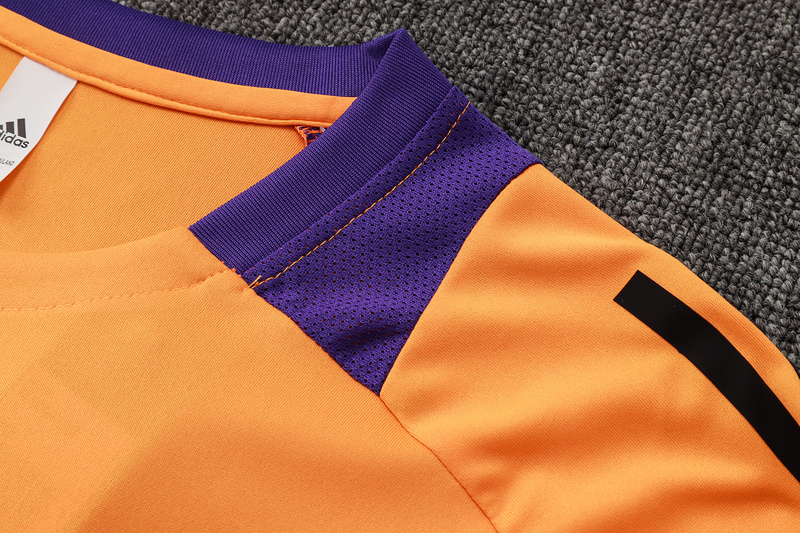 24/25 Real Madrid Orange Black Training Set Shirt and Shorts