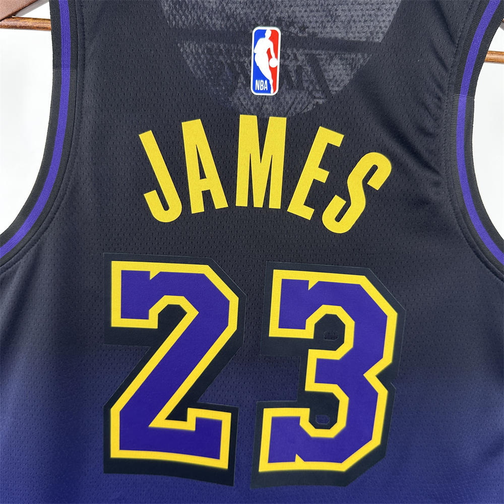 NBA Los Angeles Lakers 24/25 City Edition Purple Jersey JAMES#23 S-XXL