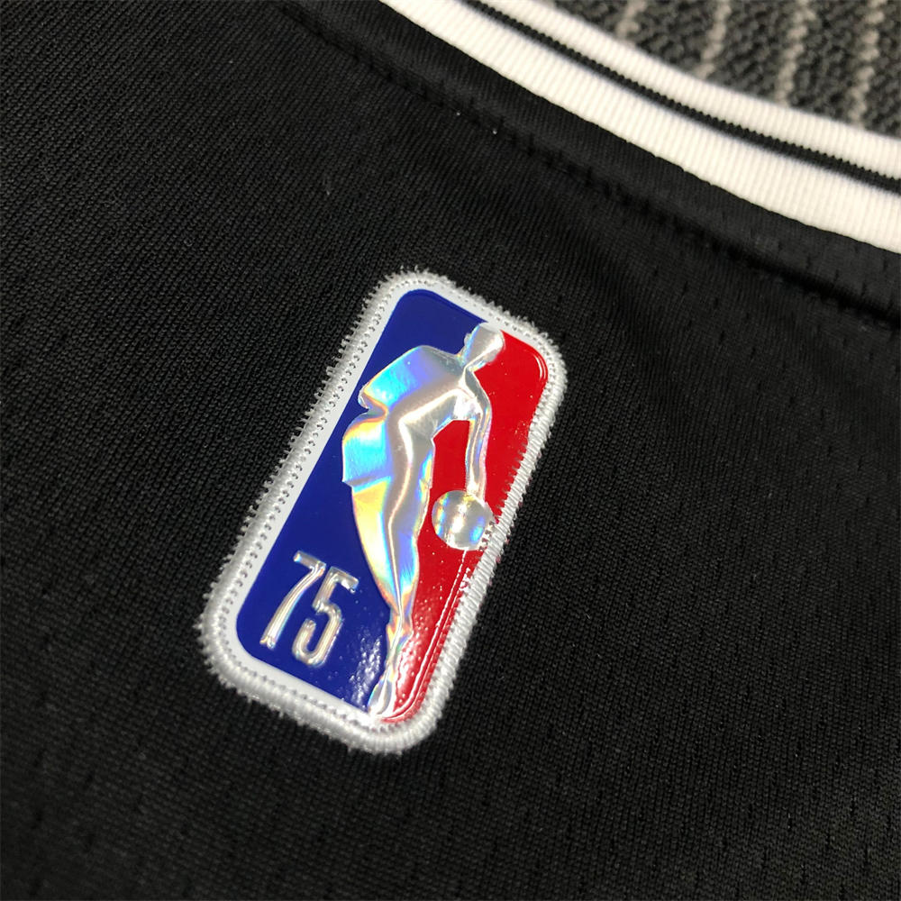 NBA Brooklyn Nets V-Neck Black 75th anniversary Jersey HARRIS#12 S-XXL