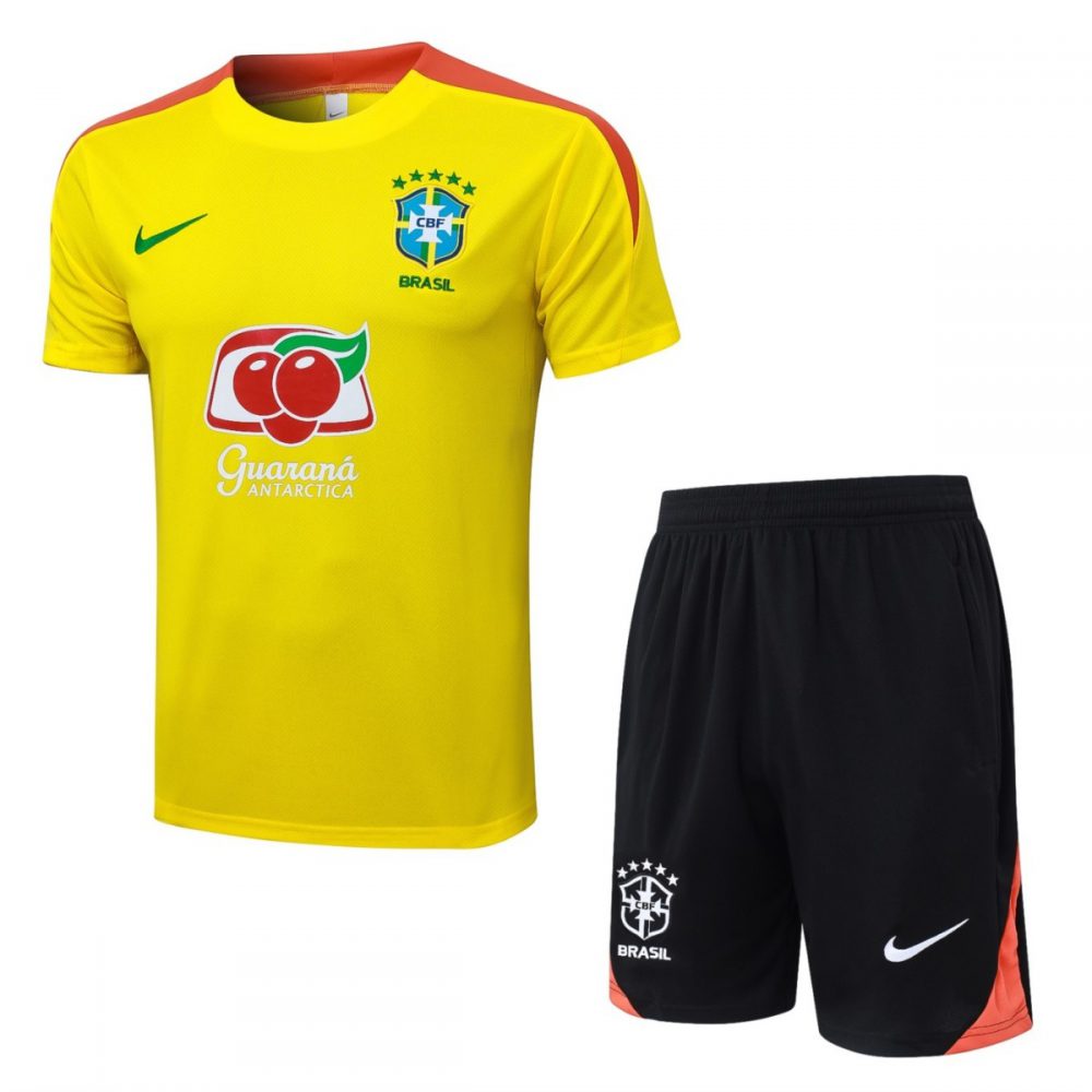 2026 Brazil Yellow Training Set Shirt and Shorts