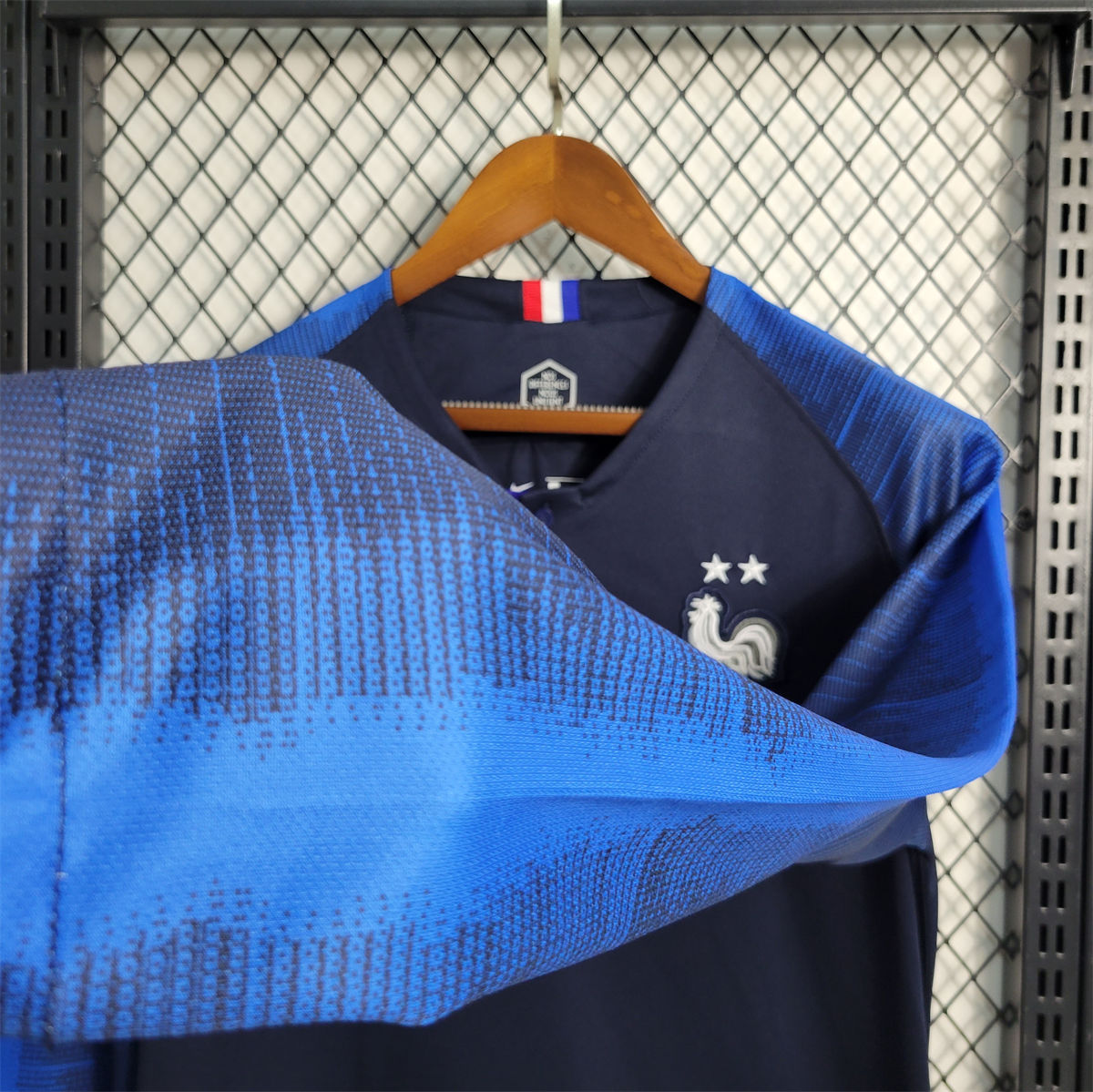 Retro France 2018 Home Long Sleeves jersey Fan Version