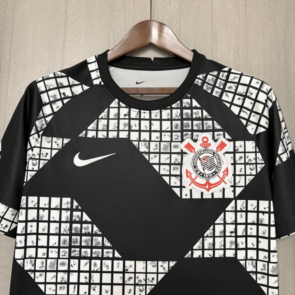 2025/26 Corinthians Black and White Jersey Fan Version