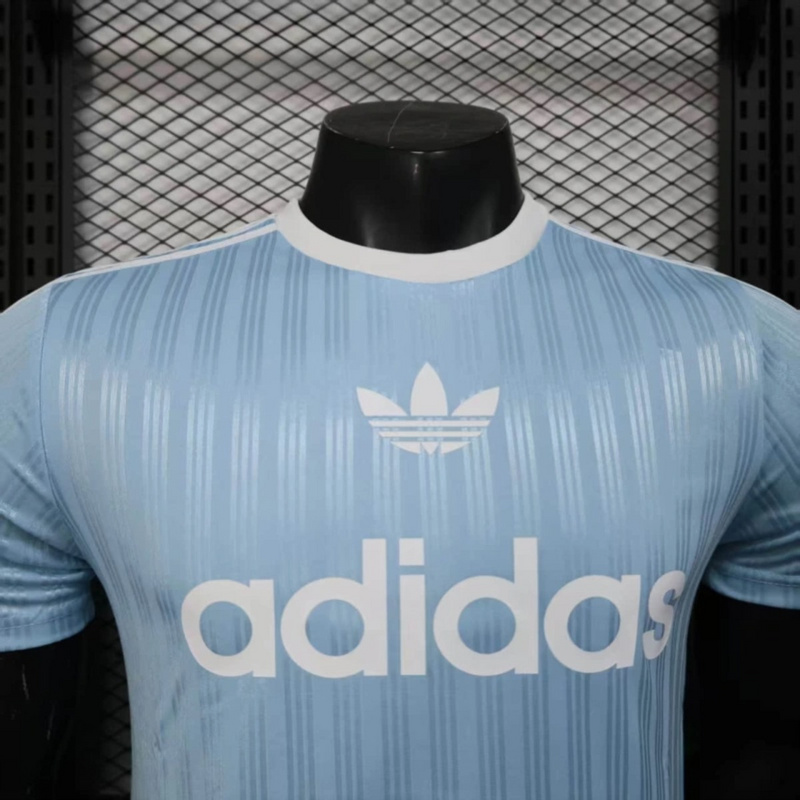 2025/26 Adidas Trefoil casual Light Blue jersey Player Version