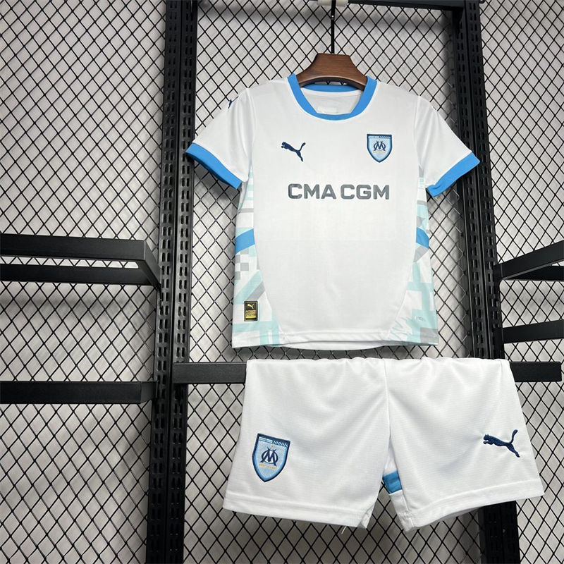 2024/25 Olympique Marseille Home jersey Kid Kits Size 16-28