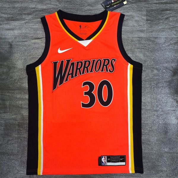 NBA Golden State Warriors V neck Orange Jersey CURRY#30 S-XXL