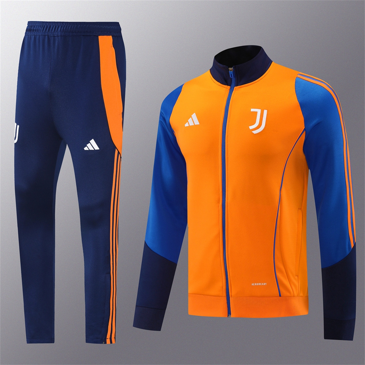 2024 Juventus Orange Jacket Training Suit Set Football Team Shirt Sports Fashion