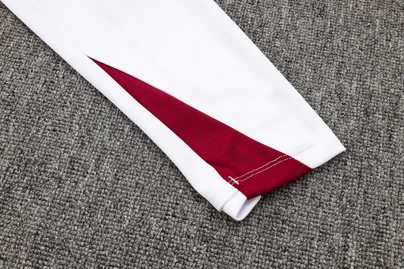 24/25 England White Long-sleeved half-pull training kit Football team kit