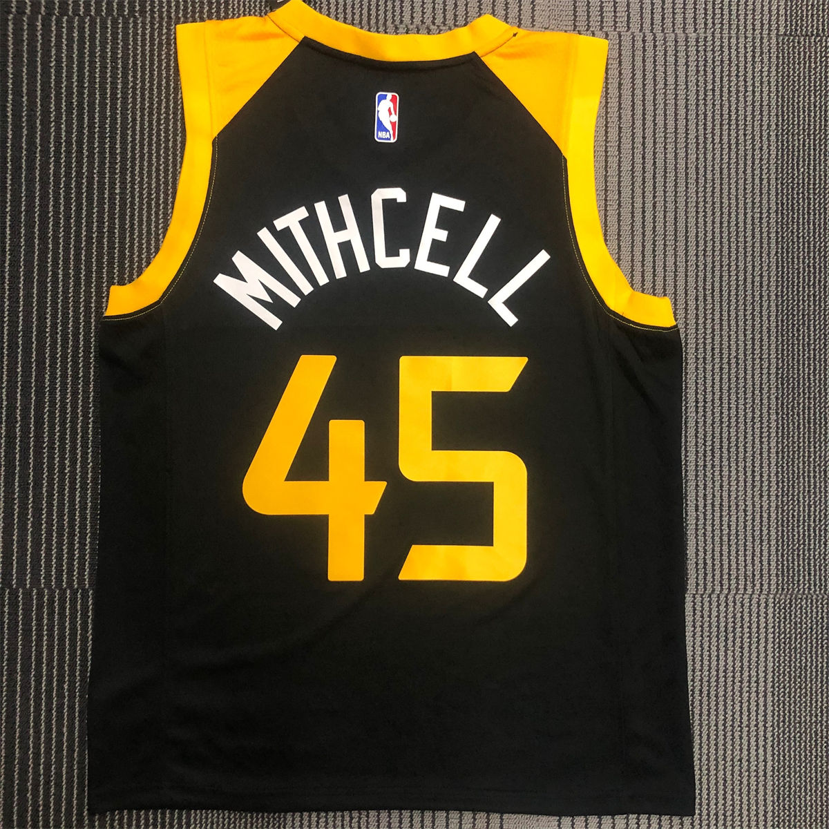 NBA Utah Jazz V-Neck Black Jersey MITCHELL#45 S-XXL