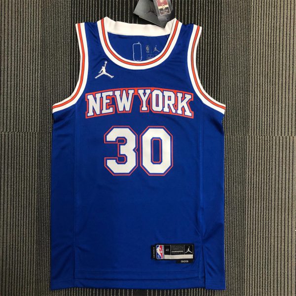 NBA New York Knicks Round Neck Blue 75th Anniversary jersey RANDLE#30 S-XXL