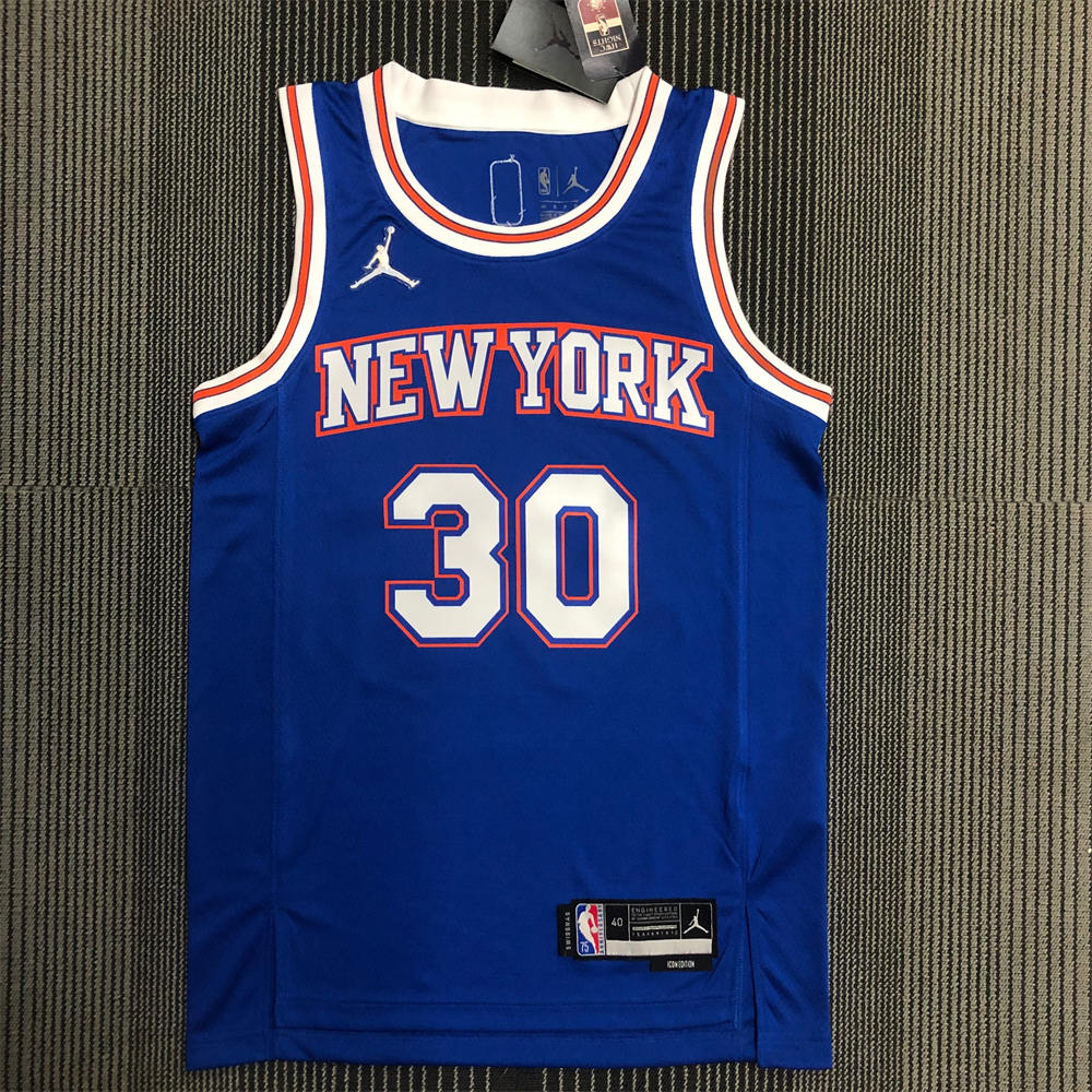 NBA New York Knicks Round Neck Blue 75th Anniversary jersey RANDLE#30 S-XXL