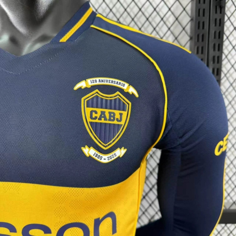 2025/26 Boca Juniors Home Long Sleeve Jersey Player Version