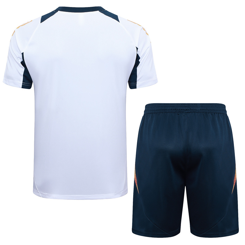 24/25 Real Madrid White Training Set Shirt and Shorts