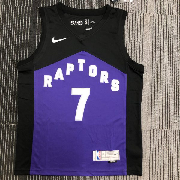 NBA Toronto Raptors V-Neck Purple jersey LOWRY#7 S-XXL