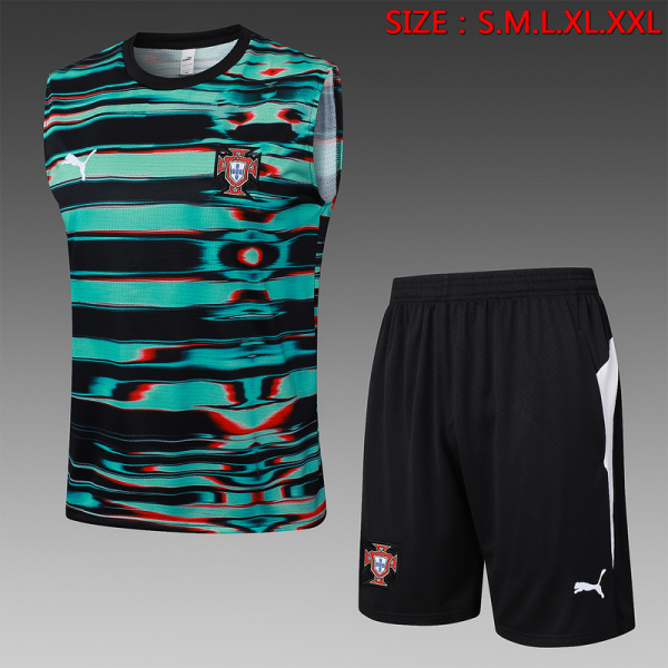 24/25 Portugal Green Training Set Shirt and Shorts