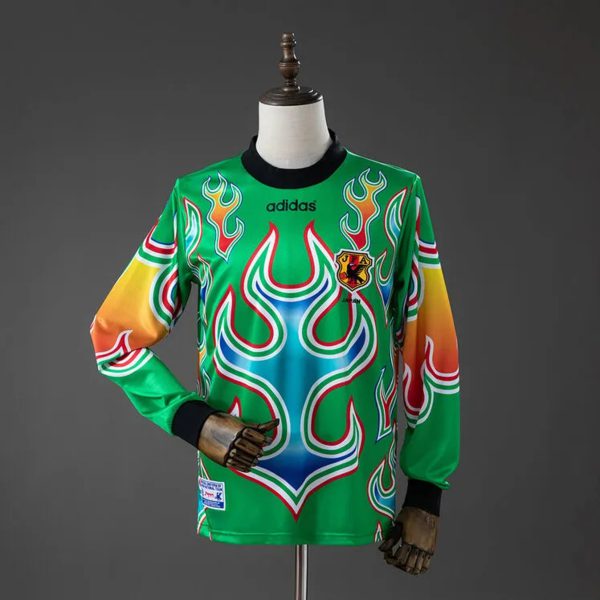 Retro Japan 1998 Goalkeeper Green Fireworks jersey Fan Version
