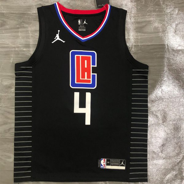 NBA Los Angeles Clippers V-Neck Black Jersey RONDO#4 S-XXL