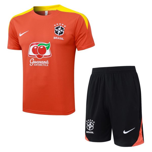 2026 Brazil Orange Training Set Shirt and Shorts