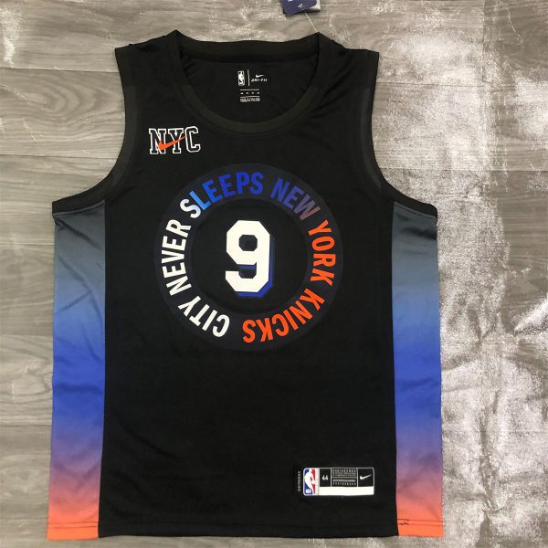 NBA New York Knicks Round Neck Black jersey BARRETT#9 S-XXL