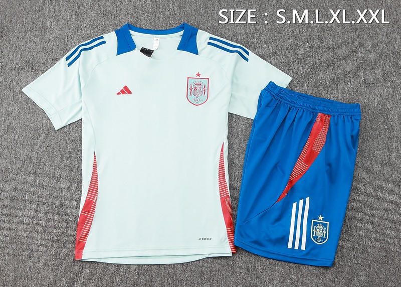 24/25 Spain Sky Blue Training Set Shirt and Shorts