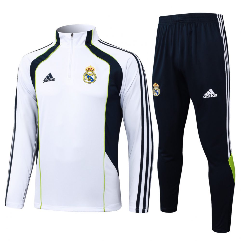 202526 Real Madrid white Long-sleeved half-pull training kit Football team kit