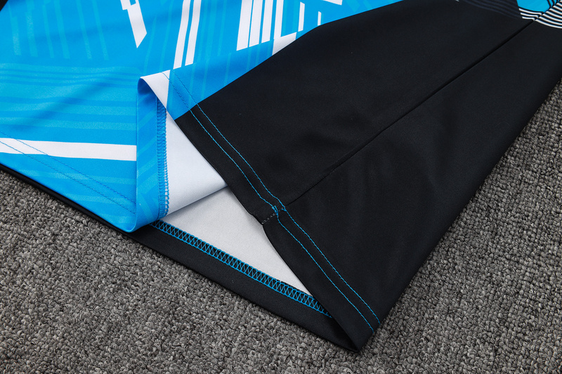 24/25 Naples Take blue Long-sleeved half-pull training kit Football team kit