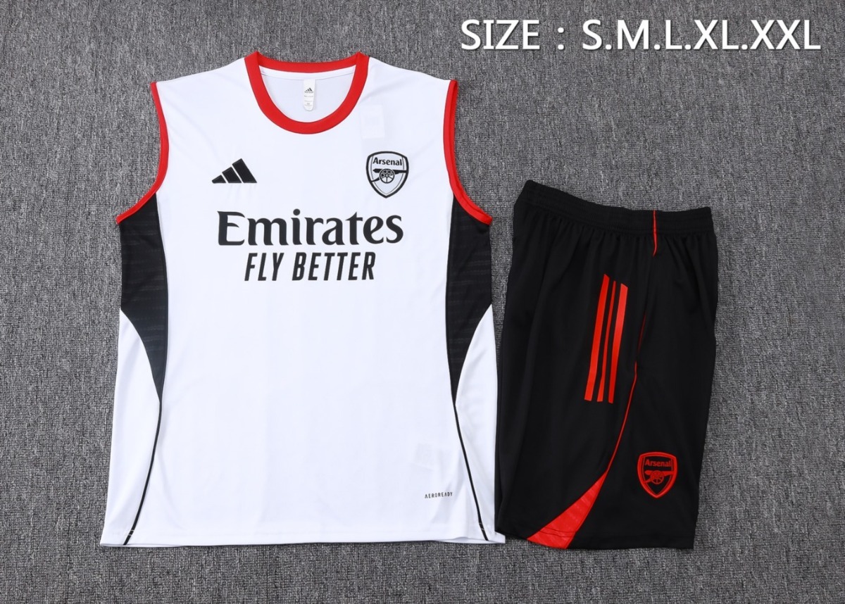 2026 Arsenal White Training Set Shirt and Shorts