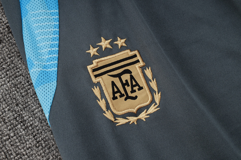 24/25 Argentina Dark grey Long-sleeved half-pull training kit Football team kit