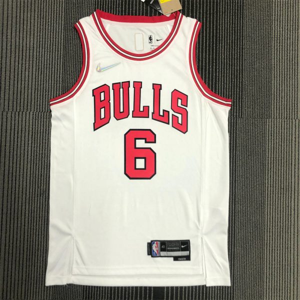 NBA Chicago Bulls Round Neck White 75th anniversaryJersey CARUSO#6 S-XXL