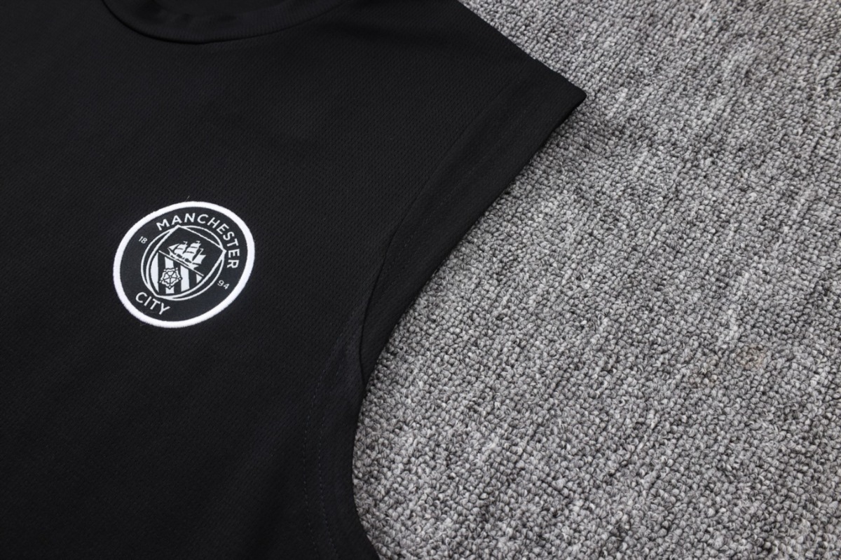 2026 Manchester City Black Training Set Shirt and Shorts