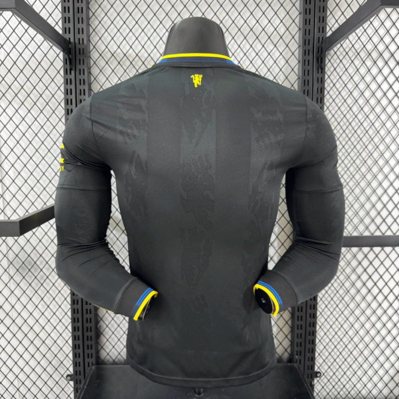 2025/26 Manchester United Second Away Long Sleeve Jersey Player Version