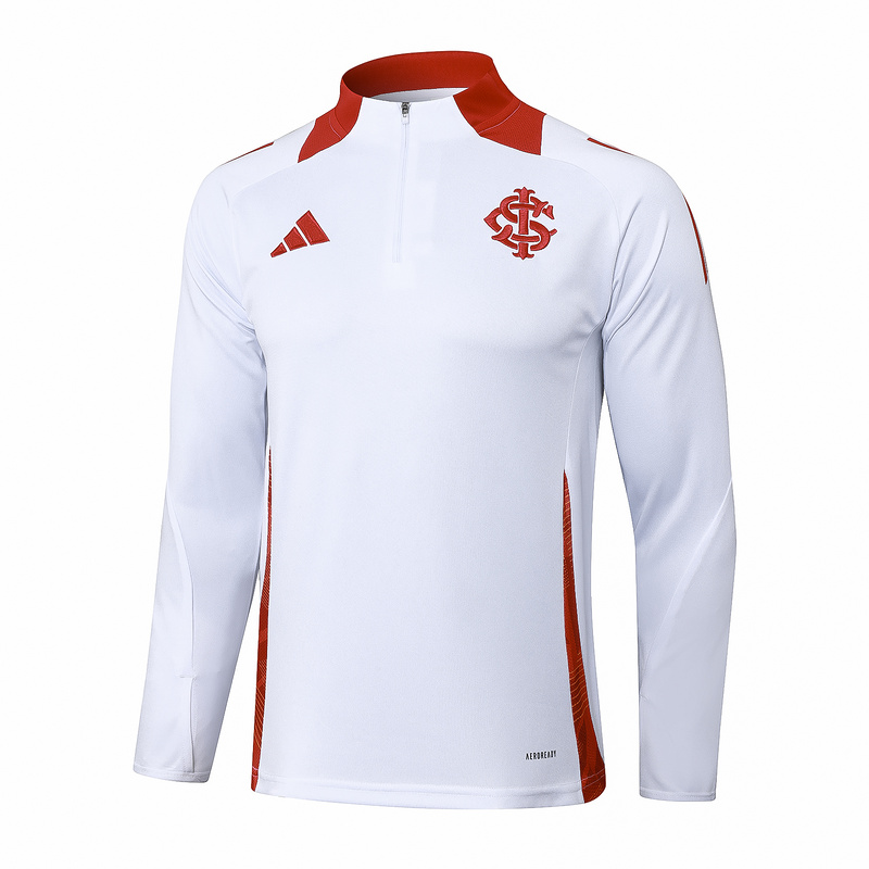24/25 Internacional White Long-sleeved half-pull training kit Football team kit