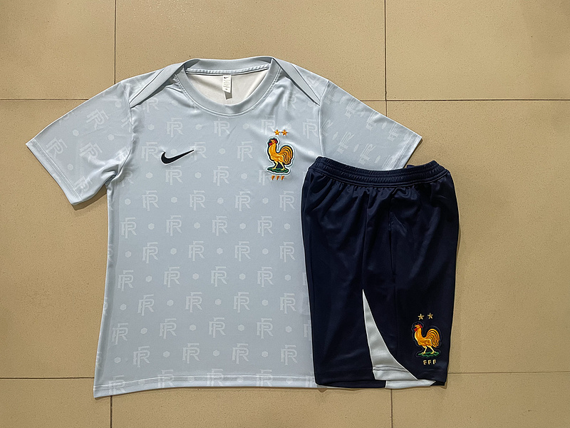 24/25 France light blue Training Set Shirt and Shorts