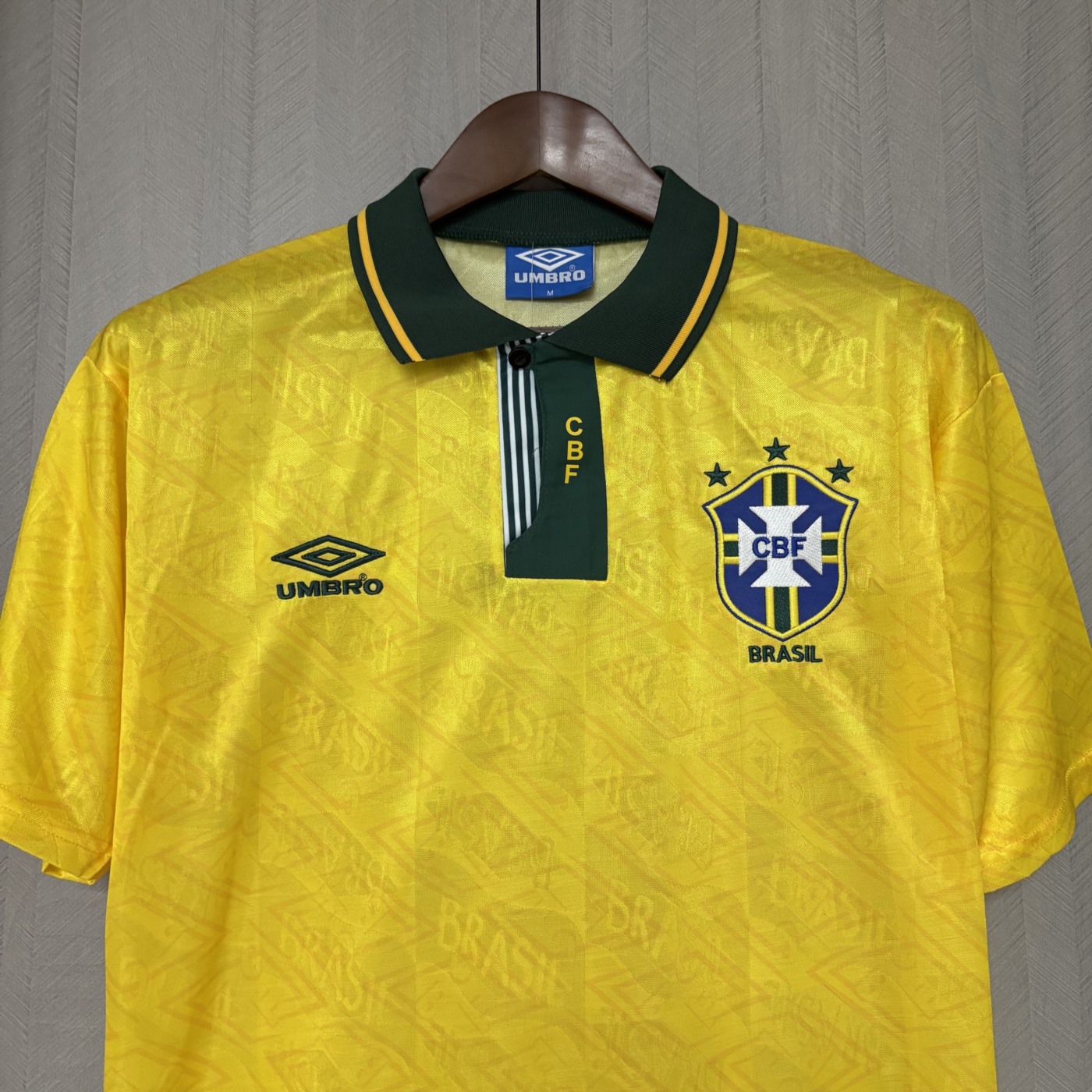 Retro 1991/93 Brazil home jersey Fan Version