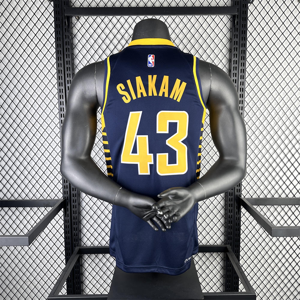 NBA Indiana Pacers V-Neck Black Jersey SIAKAM#43 S-XXL