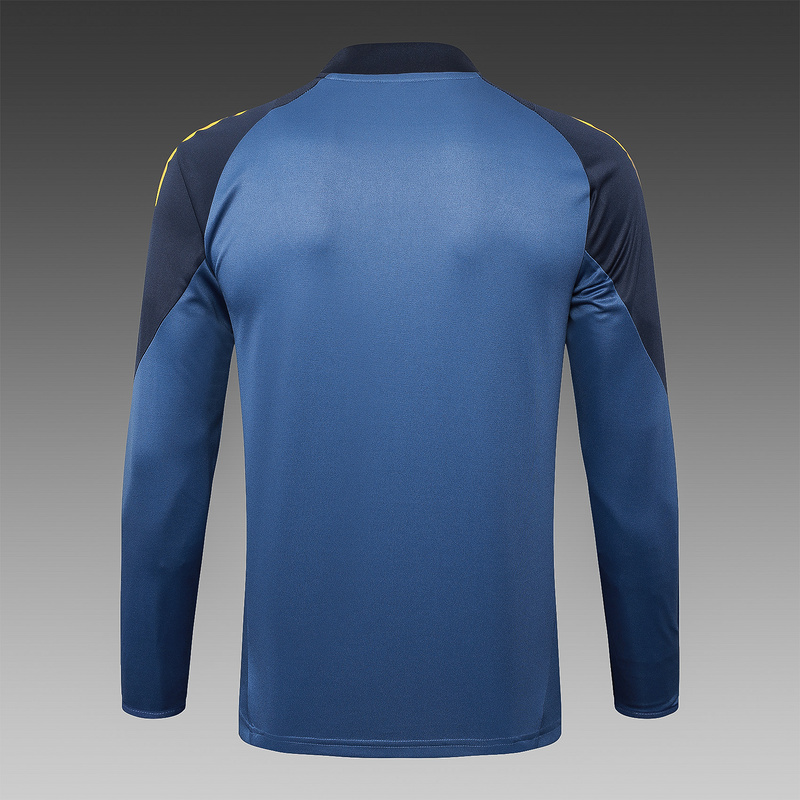 24/25 Boca Medium Blue Long-sleeved half-pull training kit Football team kit