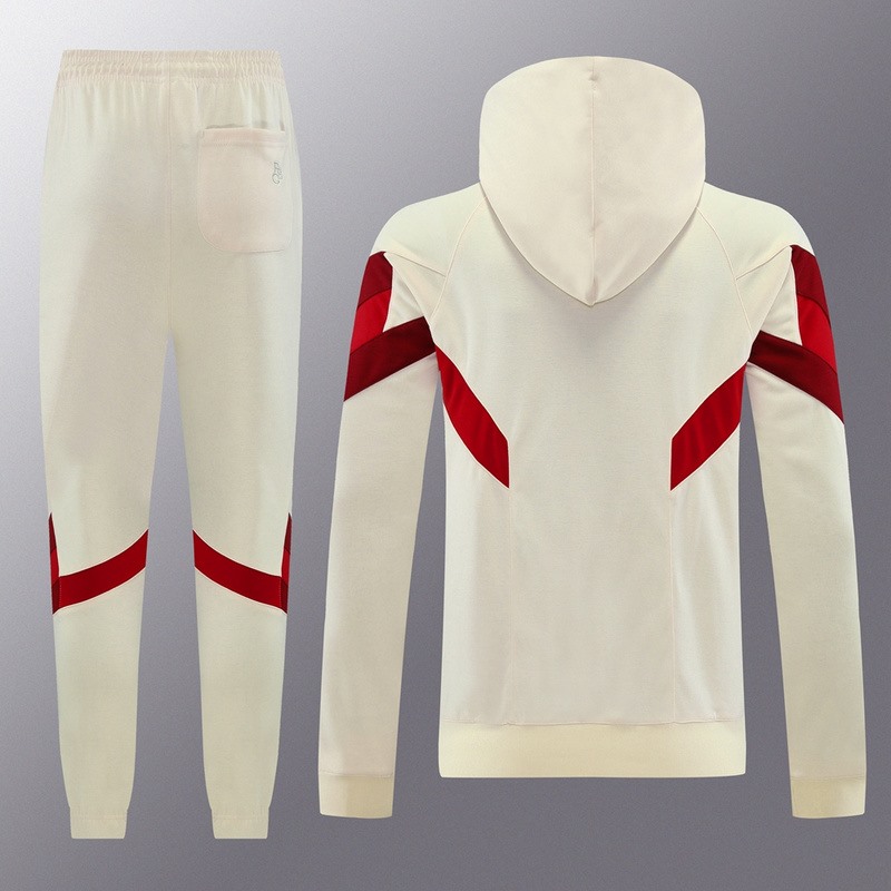 2024 Bayern Munich Beige Hoodie Jacket Kit Set Football Team Shirt Sports Fashion