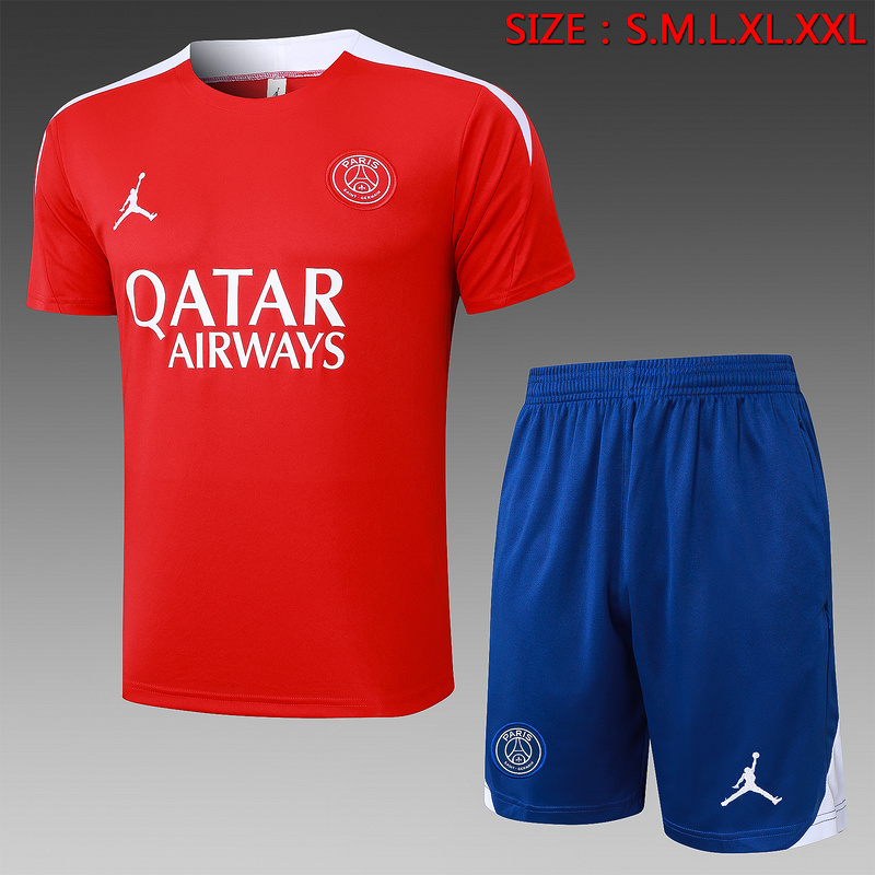 24/25 Paris Red Training Set Shirt and Shorts