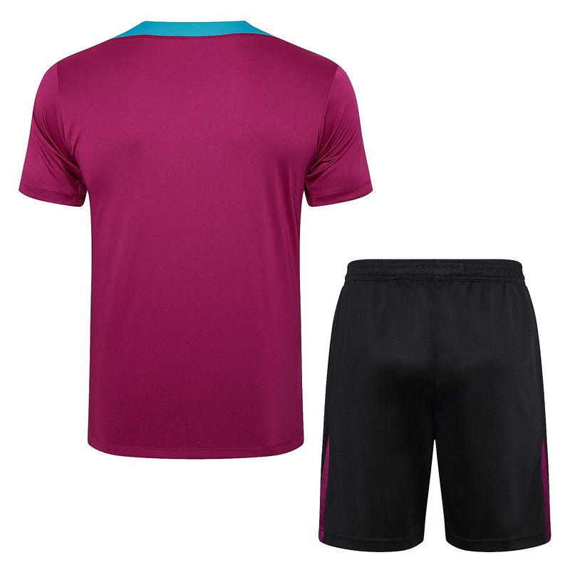 24/25 Psg purplish red Training Set Shirt and Shorts