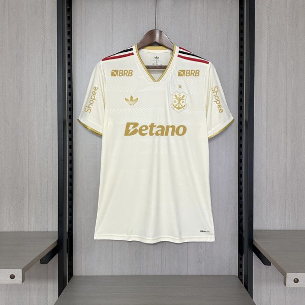 2025/26 Flamengo Second Away Beige Jersey – Fan Version (BALIEJIN)