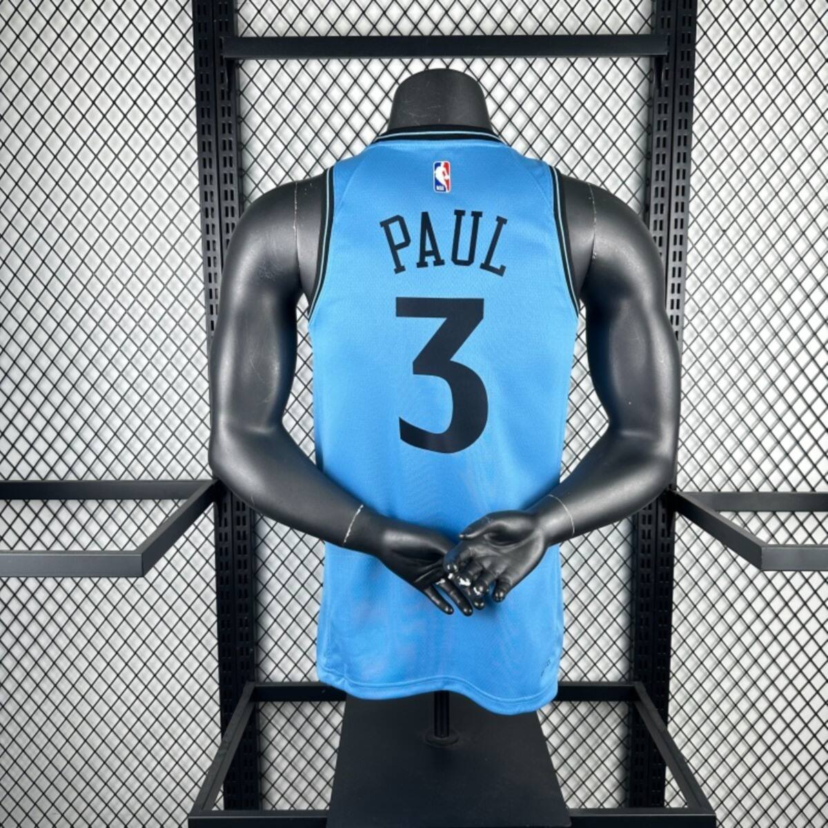 NBA Los Angeles Clippers 24/25 City Edition Round Neck Blue Jersey PAUL#3 S-XXL