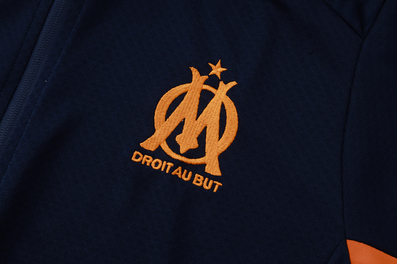2024/25 Marseilles Royal blue Jacket Training Suit Set Football Team Shirt Sports Fashion