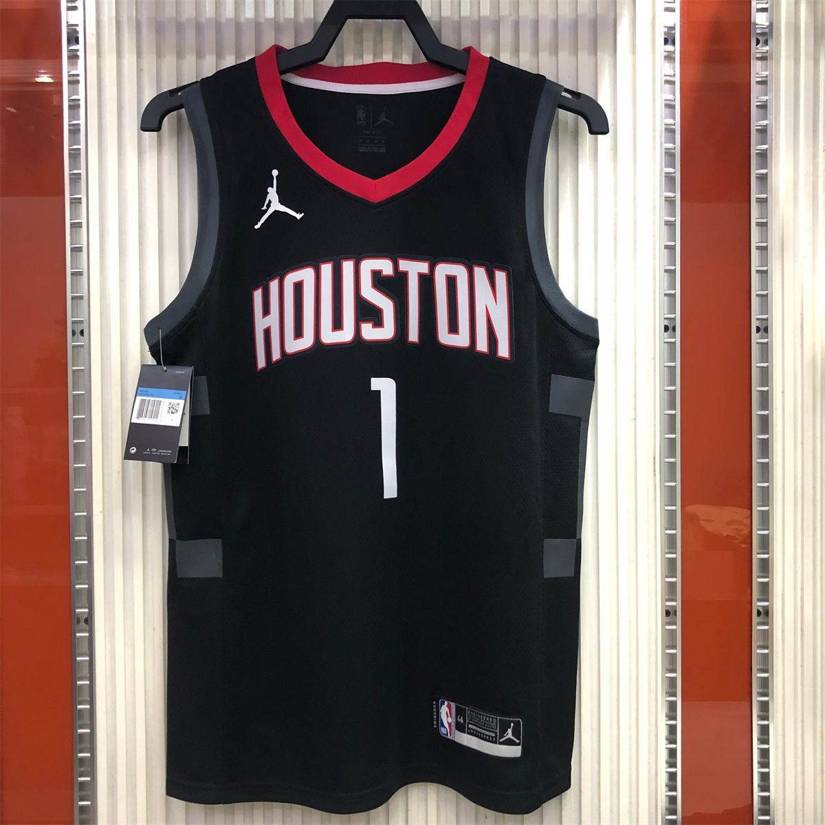 NBA Houston Rockets V neck Balck Jersey McGRADY#1 S-XXL
