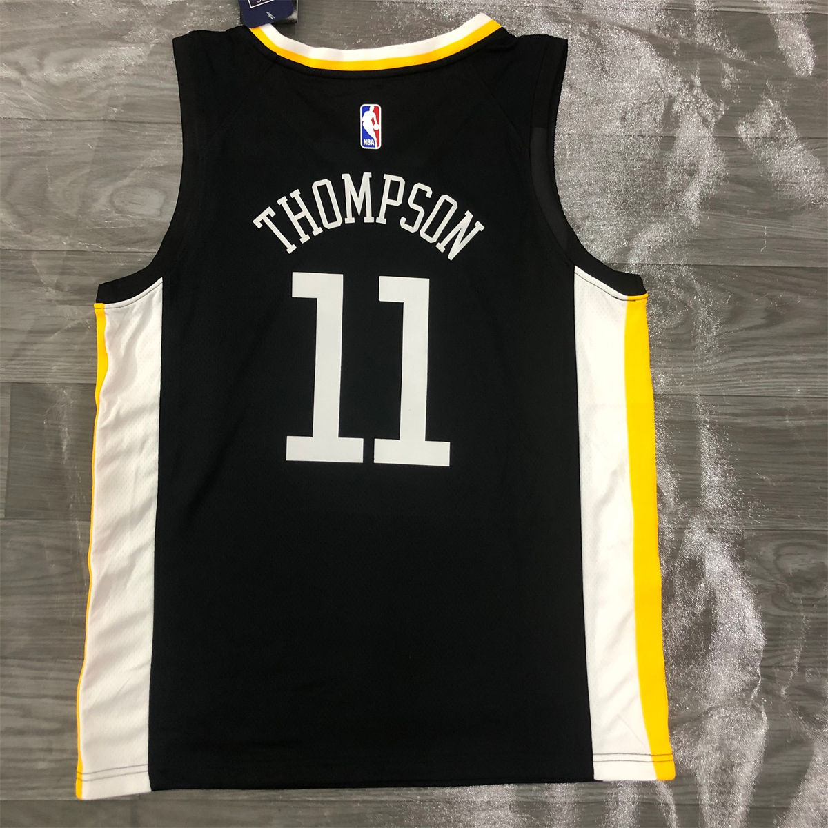 NBA Golden State Warriors V neck Black Jersey THOMPSON#11 S-XXL